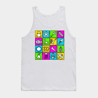 Summer time at the beach in neon colours Tank Top